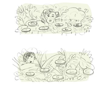 Los gráficos previos que hizo