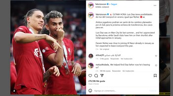 Post de Fabrizio Romano sobre