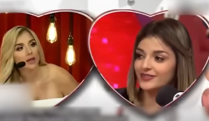 La rivalidad entre Karely Ruiz y Marcela Mistral surge en 2018 tras su paso por un programa de televisión de Nuevo León.(Captura Canal 6)