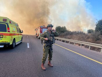 Humo cerca de la frontera