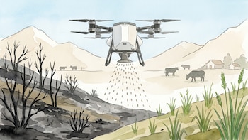Drones agrícolas: cómo es el innovador método utilizado en Chubut para recuperar los bosques incendiados