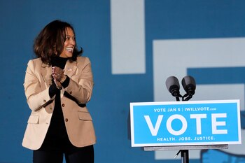 La vicepresidenta electa Kamala Harris
