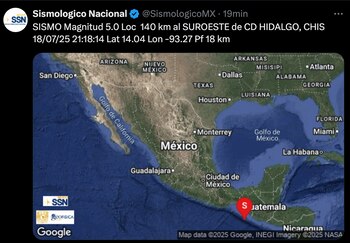 (X: Sismológico Nacional)