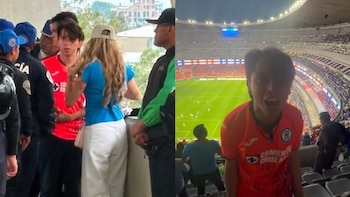 Desmienten expulsión de influencer que insultó a jugadoras de Cruz Azul: video lo muestra festejando gol al minuto 89 en Estadio Banorte