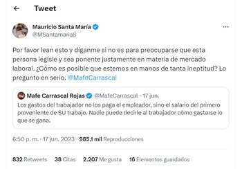 Tuits del presidente de la