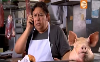 Carlos Cabrera interpretaba a Silvestre, el carnicero. (Foto: América TV)