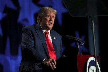 El ex presidente Donald Trump. (AP Foto/Artie Walker Jr.)