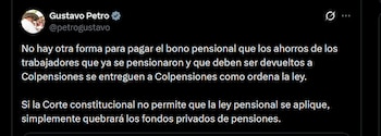 Gustavo Petro - crédito @petrogustavo/X