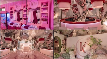 Decoración durante la fiesta de cumpleaños de Fernanda Gómez, esposa de Canelo Álvarez