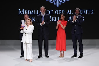 Los reyes han presidido en Toledo la entrega de las Medallas de Oro al Mérito en las Bellas Artes 2024 (EFE)
