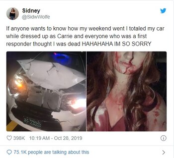 El mensaje de la joven