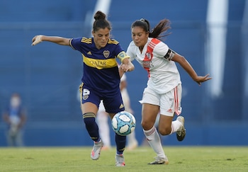 Florencia Quiñones en un Superclásico