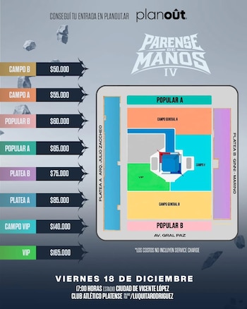 Parense de Manos IV Entradas