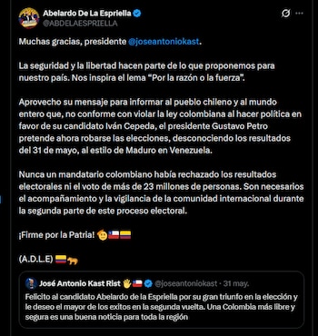 Abelardo de la Espriella - crédito @ABDELAESPRIELLA/X