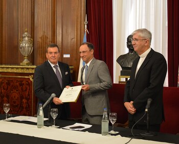 Héctor Masoero, distinguido en la