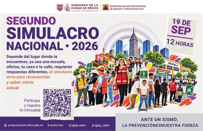 Por primera vez, el ejercicio se lleva a cabo en sábado para permitir la participación de las familias en sus hogares. (x/@GobCDMX)