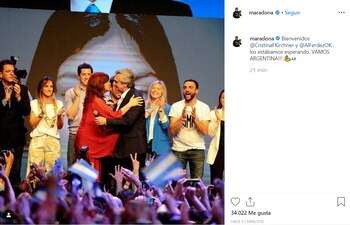 El mensaje de Diego Maradona en su cuenta de Instagram