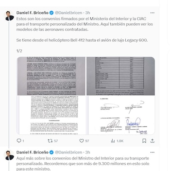 Daniel Briceño mostró convenios firmados