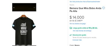 Los precios de las remeras