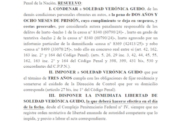 La condena a Soledad Guido,