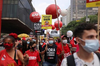 La protesta contra Bolsonaro el
