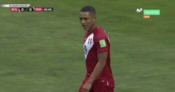 Era el primer remate de Perú en el partido. (Foto: Captura Movistar Deportes)