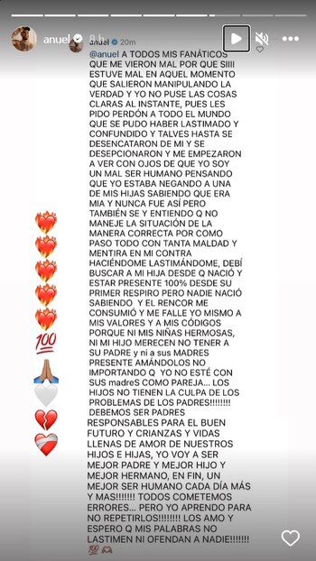 Anuel AA reconoce que es el padre de la hija que tuvo con modelo colombiana: “No puedo ni dejaré ninguna hija abandonada”