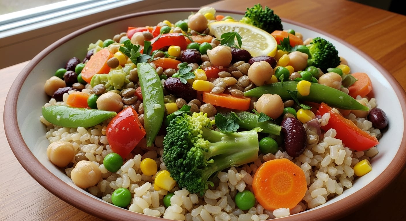 Un plato equilibrado según Harvard incluye mitad frutas y verduras, y la otra mitad dividida entre proteínas e hidratos integrales