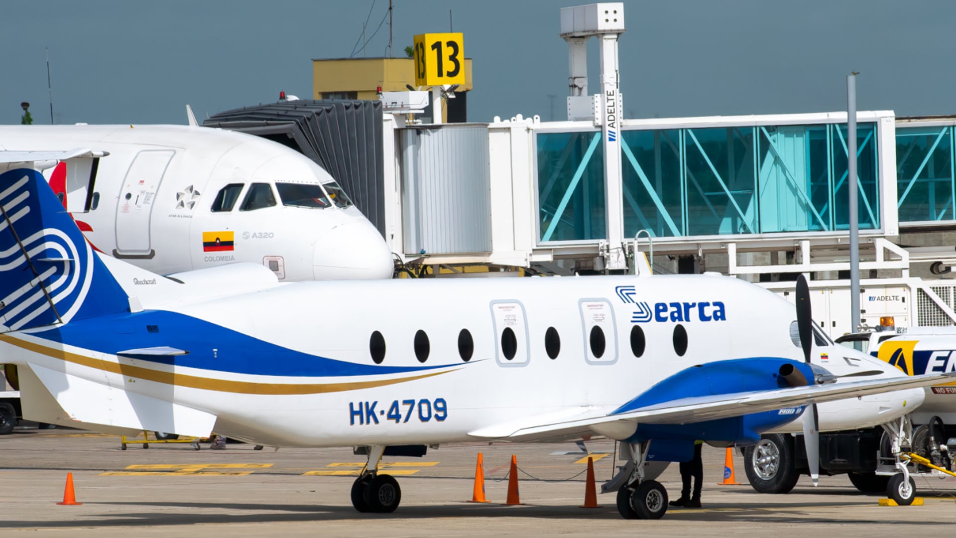 El avión Beechcraft 1900, matrícula HK4709, cubre