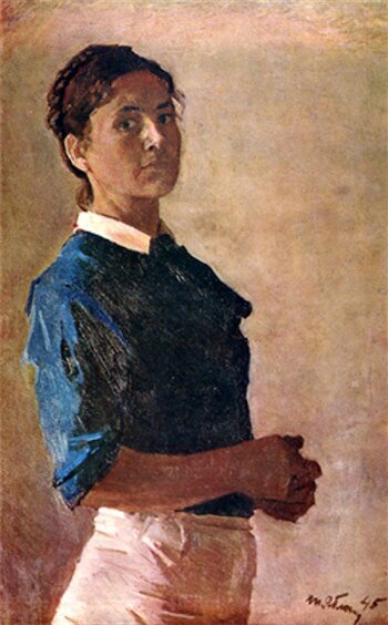 Autorretrato de Tetiana Yablonska (1945)