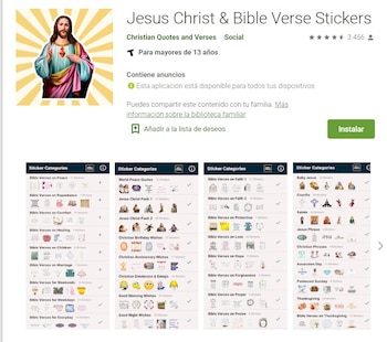 Ofrece imágenes y frases para