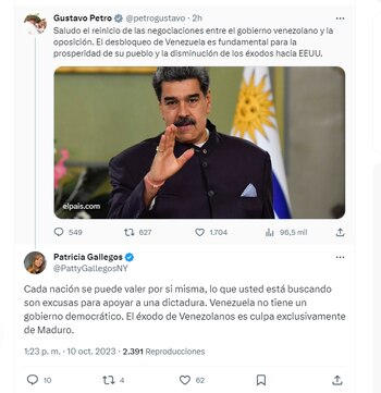 Críticas al mensaje de Gustavo Petro por apoyo a la dictadura venezolana