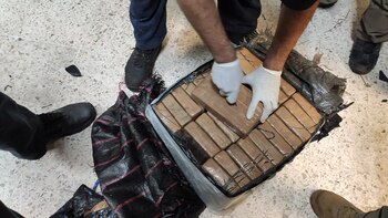 A view shows packages wrapped in tape after Mexico's army seized three tonnes of cocaine this week after a high-speed chase off Baja California Sur in the country's Pacific Ocean, in Baja California Sur, Mexico in this picture obtained by Reuters on February 18, 2022. SEMAR Mexico's Navy/Handout via REUTERS ATTENTION EDITORS - THIS IMAGE HAS BEEN SUPPLIED BY A THIRD PARTY. NO RESALES. NO ARCHIVES