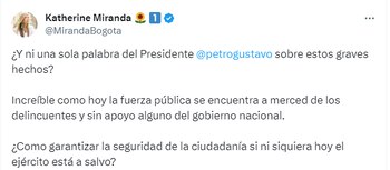 Katherine Miranda cuestionó la falta