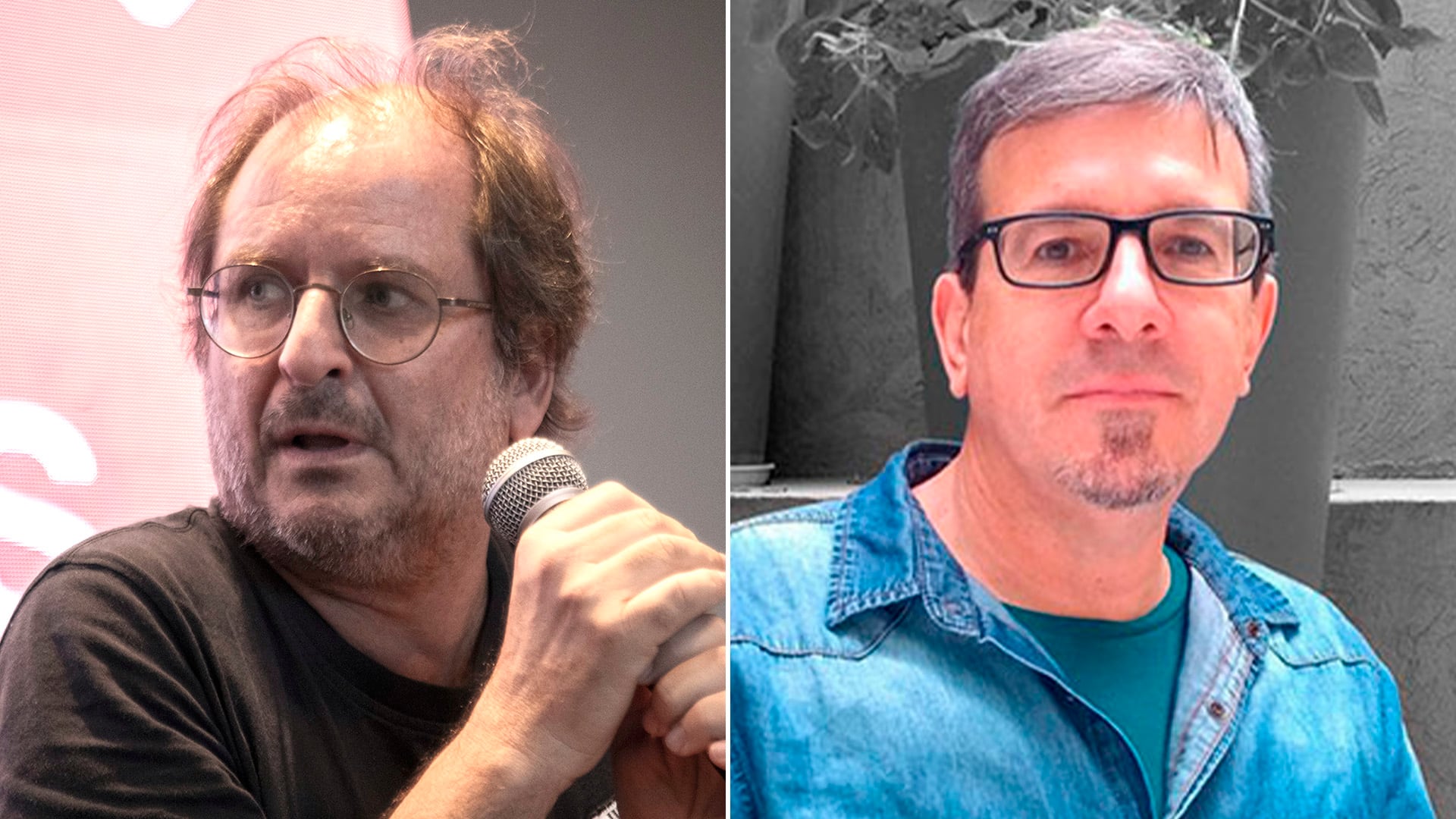 Martín Kohan (izq.) define en el prólogo de la novela de Berti (der.) a Eliseo Alegre,el protagonista, como una combinación de