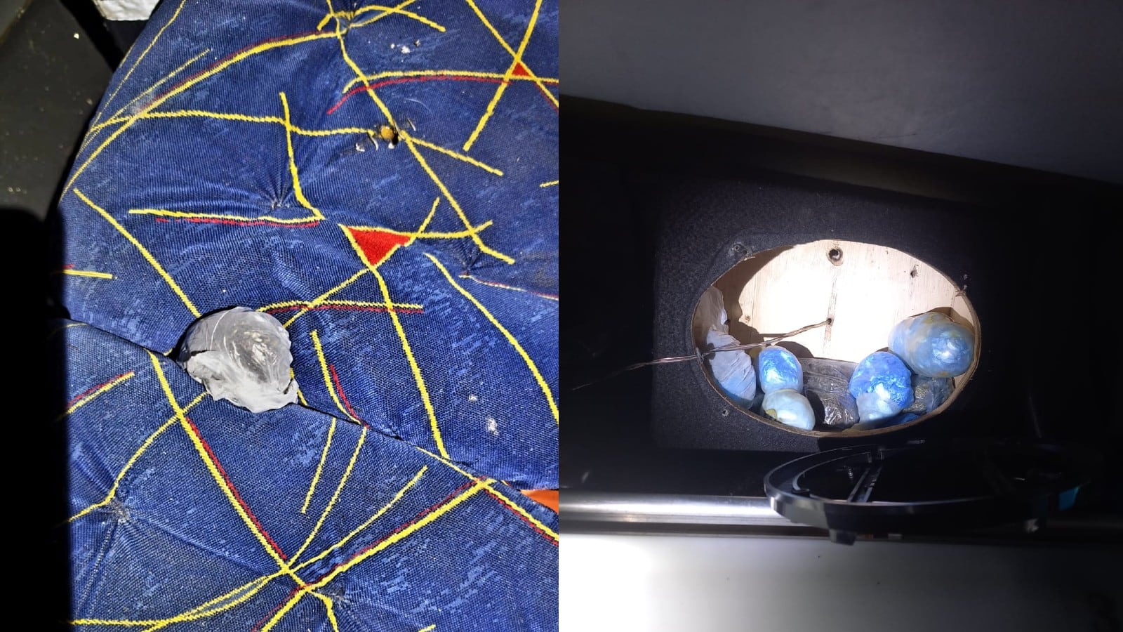 Agentes de Aduana hallaron cocaína y marihuana en compartimentos ocultos dentro de micros con hinchas paraguayos