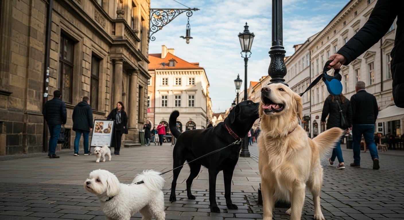 Perros pasean en las calles del Centro Histórico de la CDMX. (Imagen Ilustrativa Infobae)