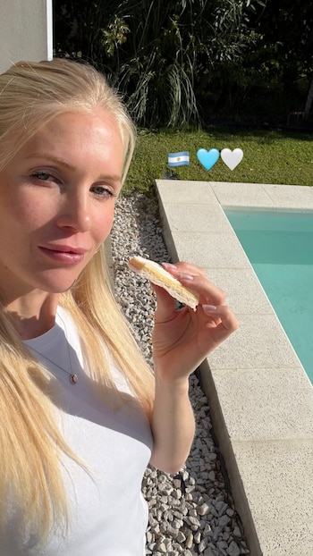 Daniela Christiansson mostró en redes sociales su rápida adaptación a la cultura argentina y el disfrute de las costumbres locales