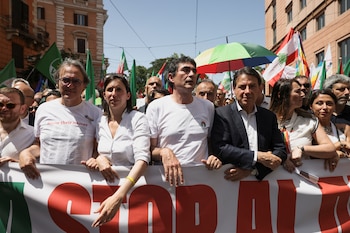 Bonelli, Schlein, Fratoianni y Conte,