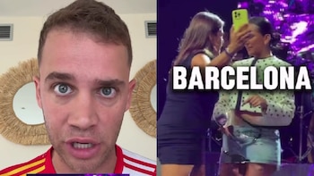 Youtuber Mario Colomina asegura que Daniela Darcourt no quiso bajarse del escenario en Barcelona