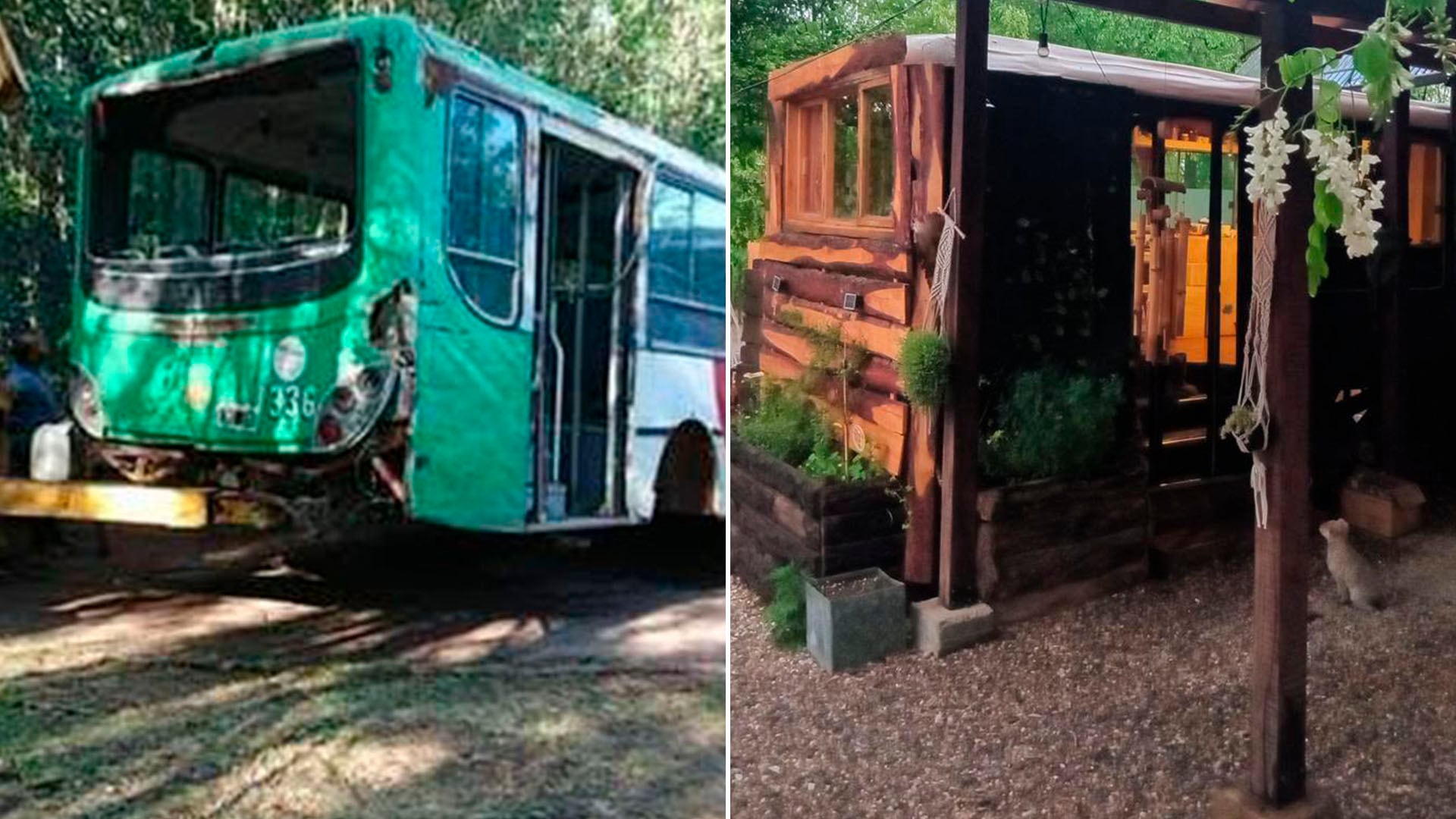 Compró un colectivo abandonado, lo trasladó hasta un lote en Villa Calamuchita y lo transformó en su hogar: el antes y el después