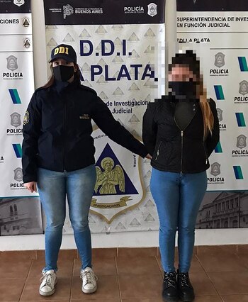 Arrua después de ser detenida