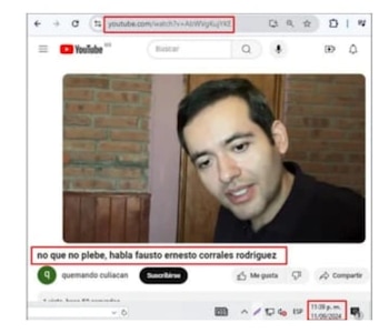 Supuesto video en donde Fausto Corrales narró qué pasó el 25 de julio de 2024. (Tomada de: La Aurora de México)