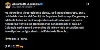 Abelardo de la Espriella - crédito @ABDELAESPRIELLA/X