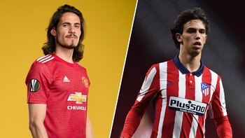 Edinson Cavani y Joao Felix: