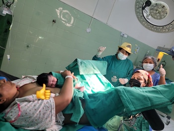 Bebé nació sano y robusto este 1 de enero.