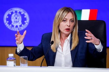 Giorgia Meloni reiteró que Italia “no está en guerra ni quiere participar en ella” (EFE/EPA/ANGELO CARCONI)
