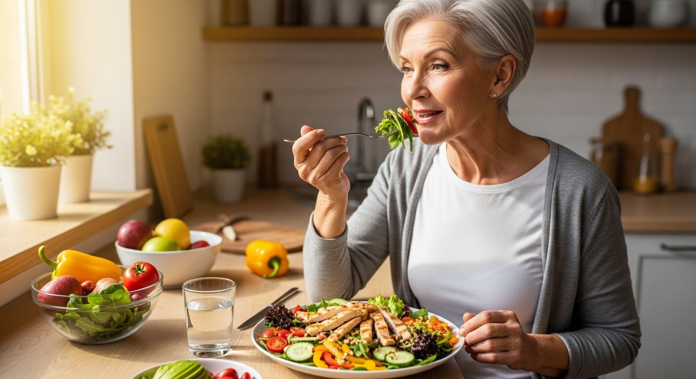 Una dieta equilibrada en mayores de 70 años favorece la vitalidad, previene enfermedades y mejora la calidad de vida, destaca el Instituto Nacional de Envejecimiento de Estados Unidos (Imagen Ilustrativa Infobae)
