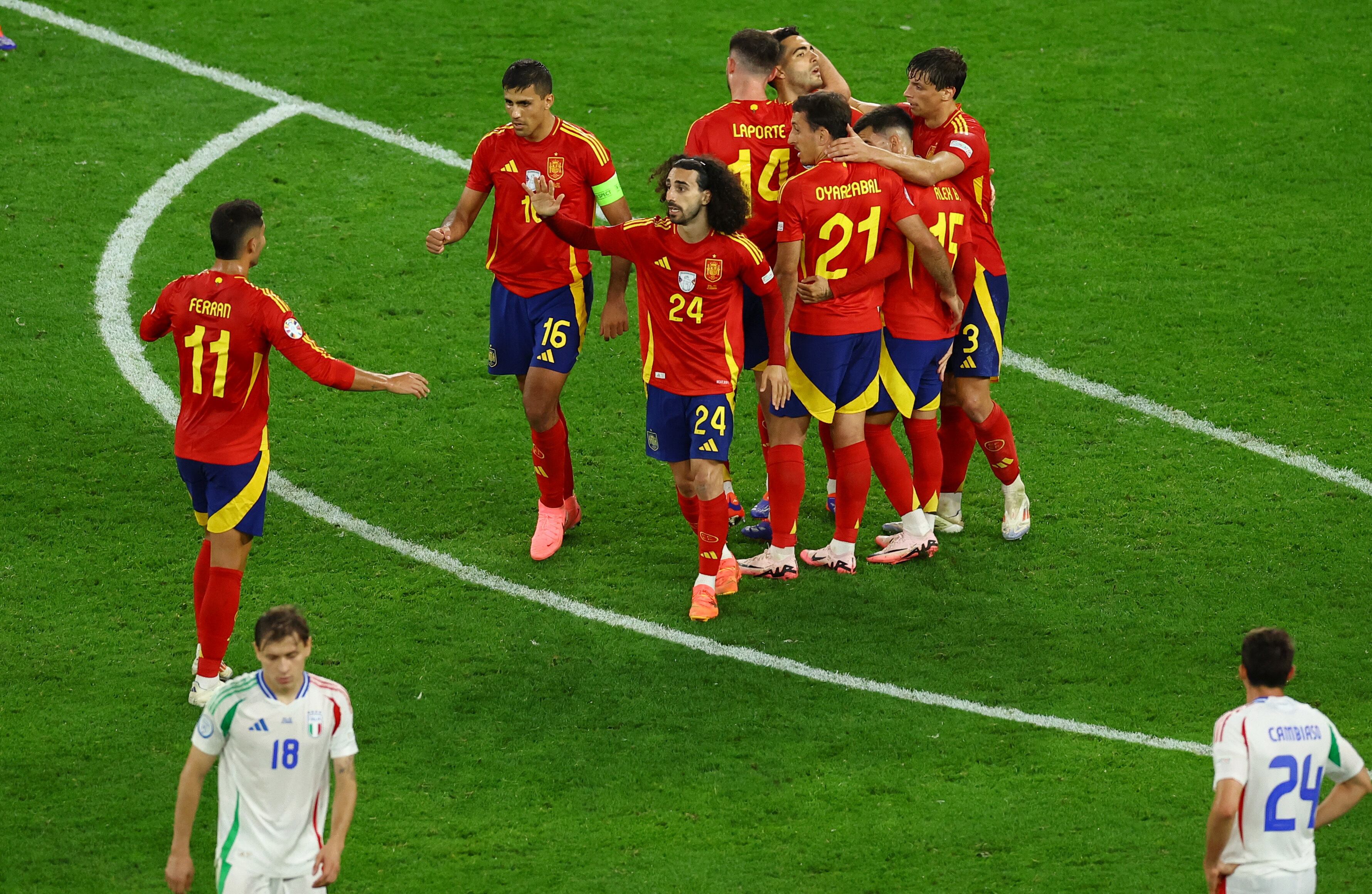 Los jugadores de la selección española (REUTERS/Kacper Pempel)