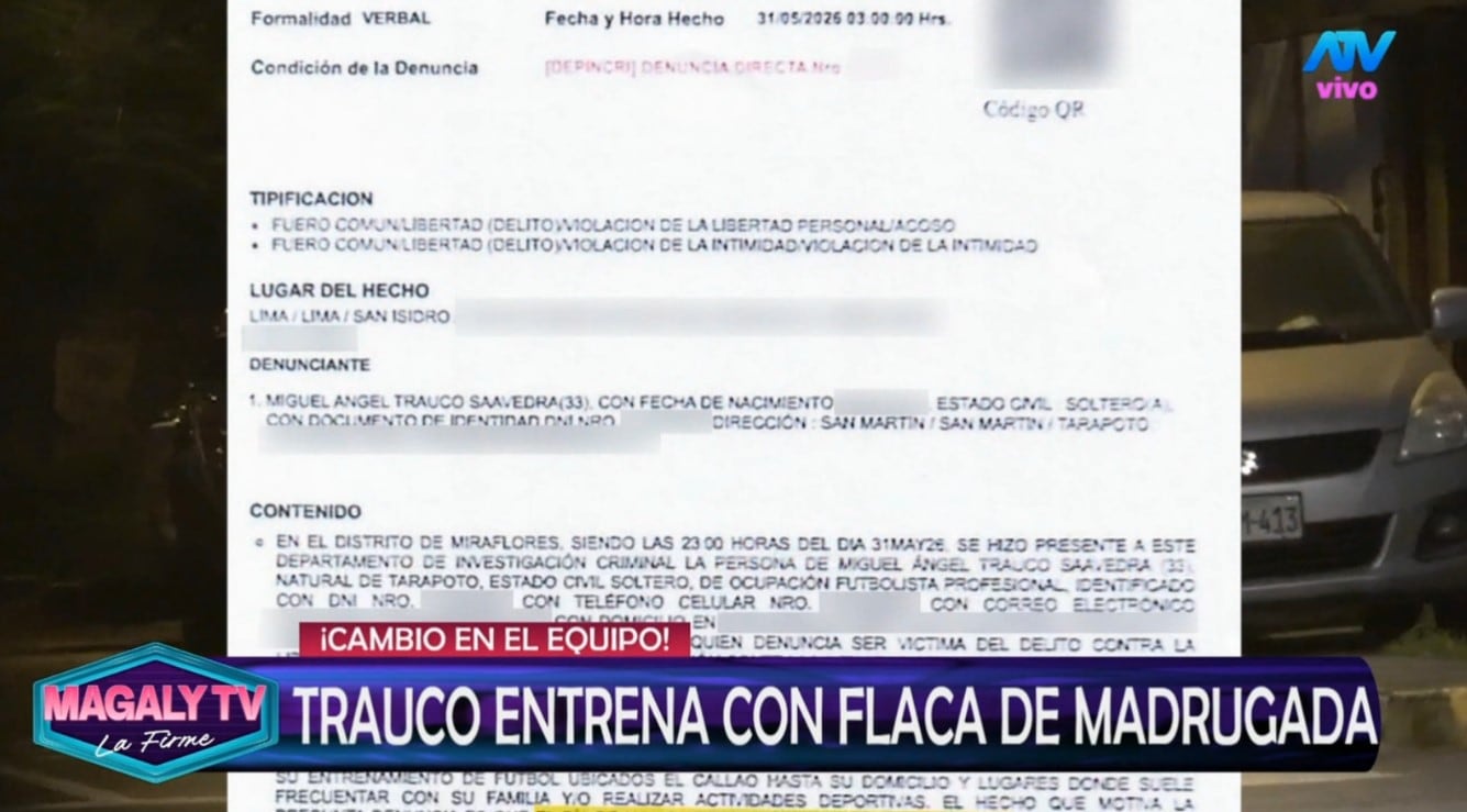 Miguel Trauco es ampayado con una mujer: imágenes muestran que ambos permanecieron juntos dentro de una camioneta. Captura: Magaly TV La Firme.